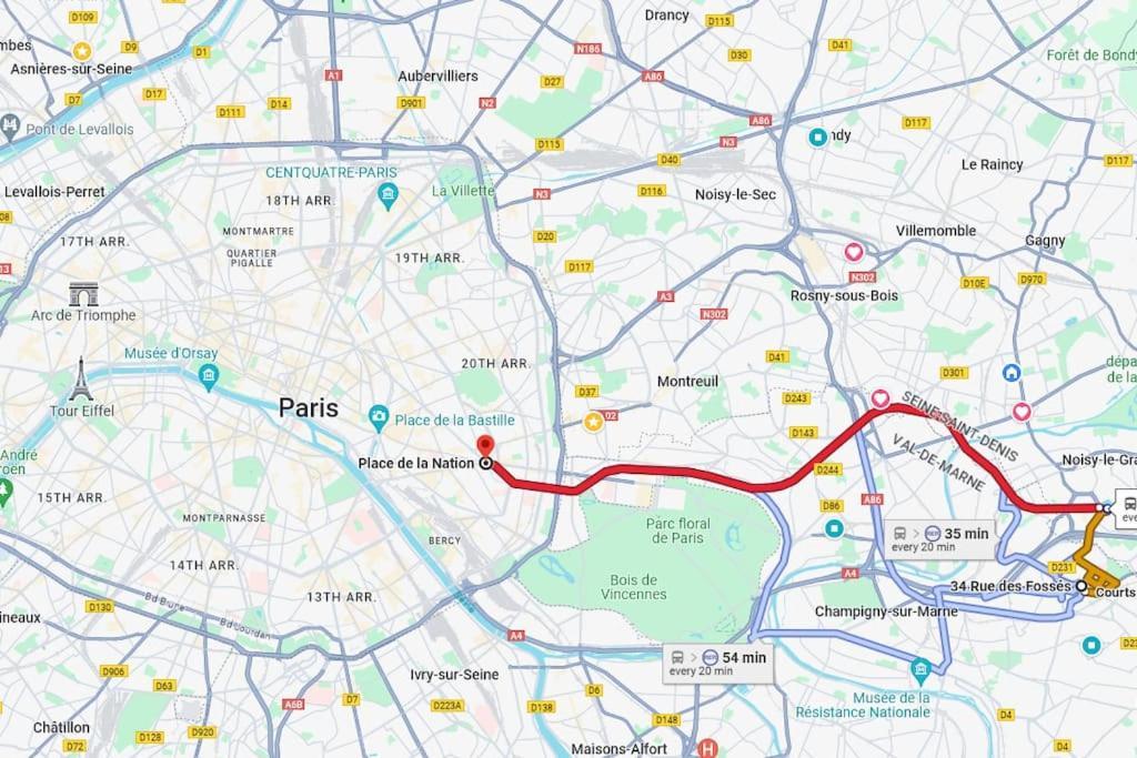 Charme & Confort T2 Lumineux Entre Paris And Disney Villiers-sur-Marne Εξωτερικό φωτογραφία